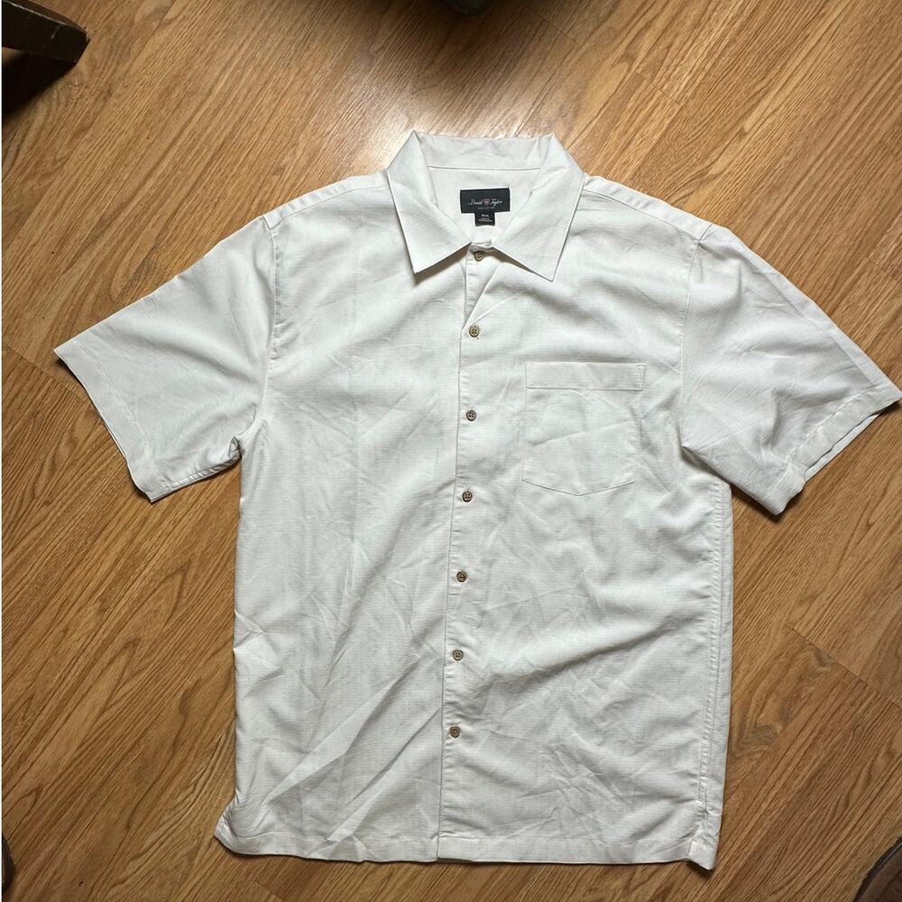 Mens Medium David Taylor Button Down Hawaiian Style